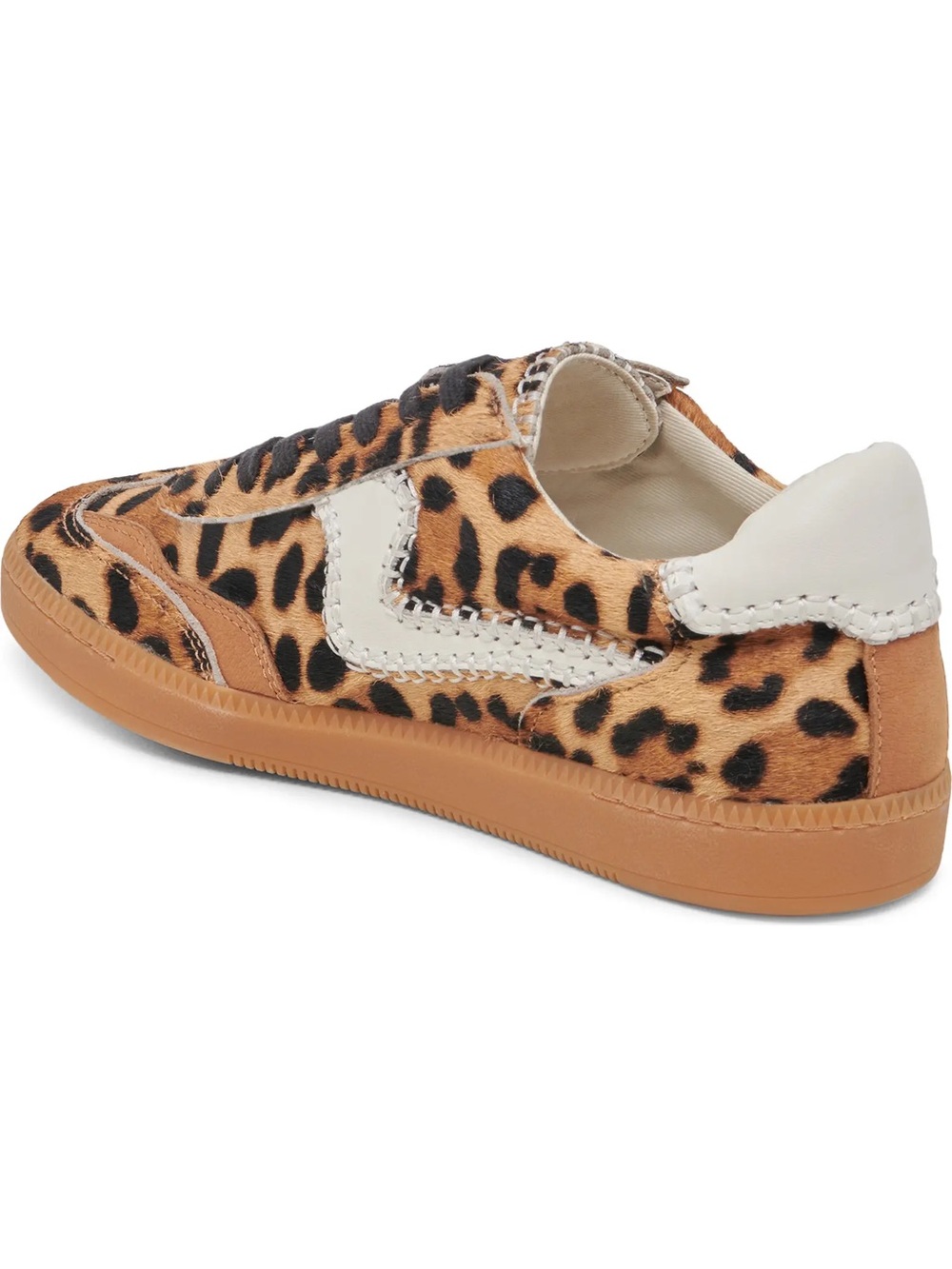 BRAND NEW! Dolce Vita Leopard Print Tan & Black Sneakers with Cream Accent - Picture 2 of 10